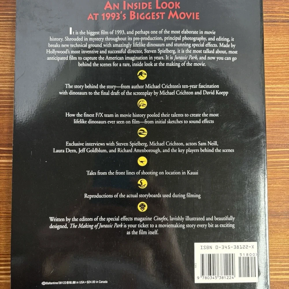 1993 The Making of Jurassic Park First Edition Don Shay Jody Duncan‎ Book